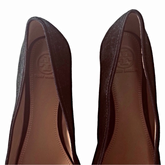 Tory Burch Vanessa Flat Soho Luxe Suede Grosgrain Shoes - Picture 7 of 10